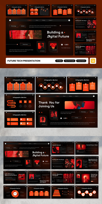 数字未来技术Google幻灯片模板