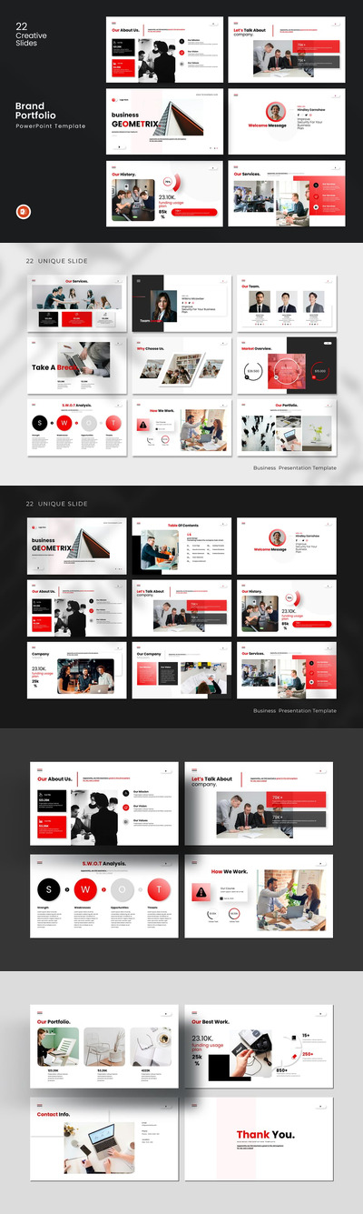 商业 Geometrix PowerPoint 模板