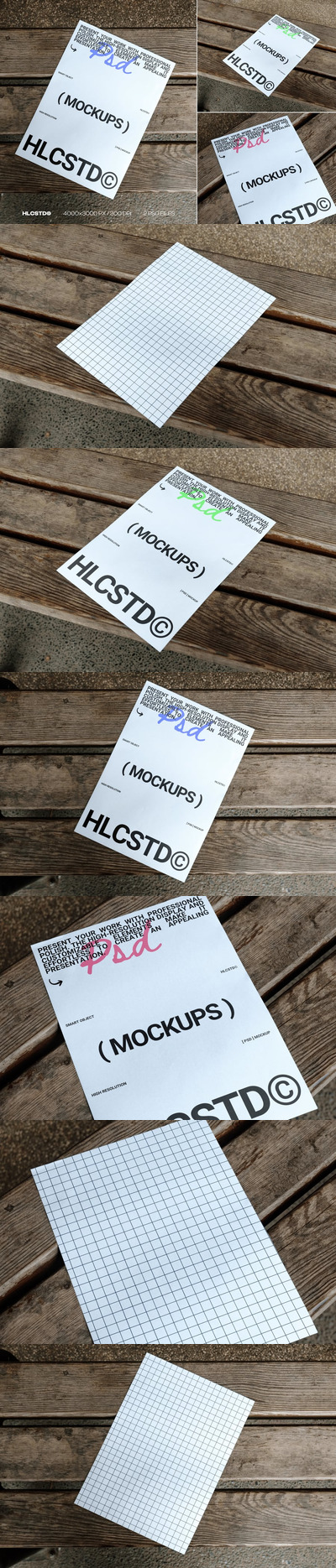 木质表面海报模型