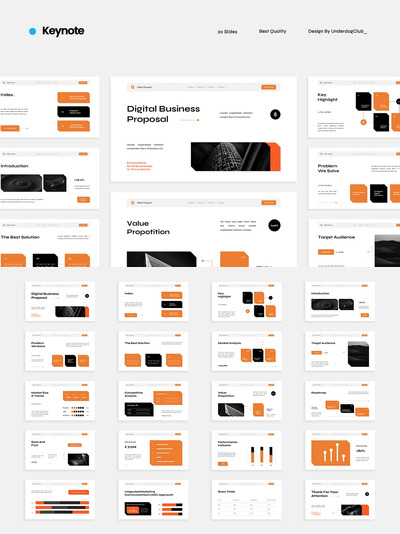 白色商业数字提案主题演讲
