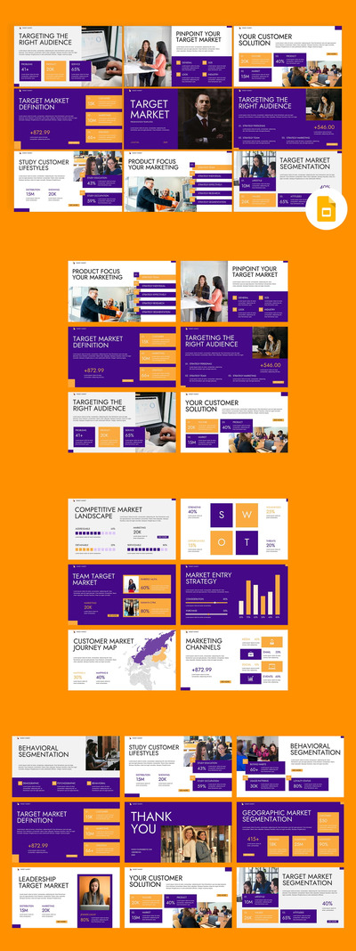 目标市场 Google 幻灯片