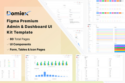 Domiex – Figma 管理和仪表板 UI 套件模板