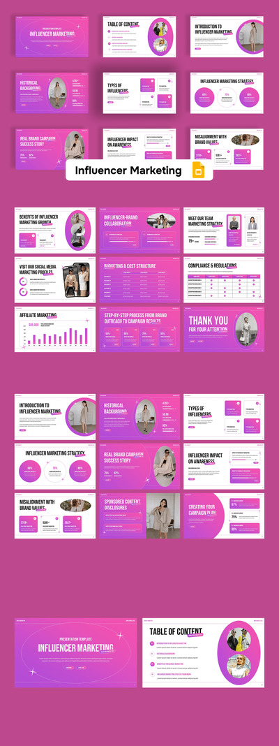 网红营销 Google 幻灯片