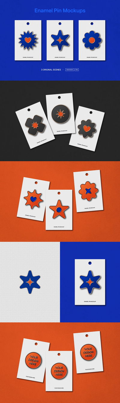 珐琅别针标志模型