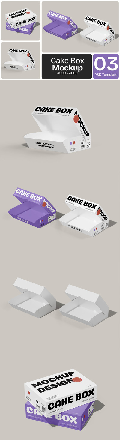 纸质蛋糕盒模型