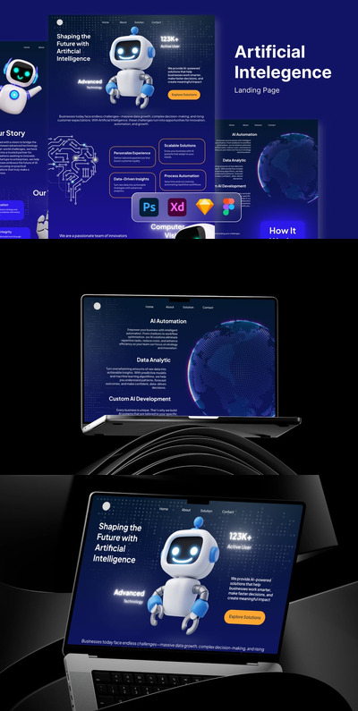 IB – 人工智能登陆页面设计