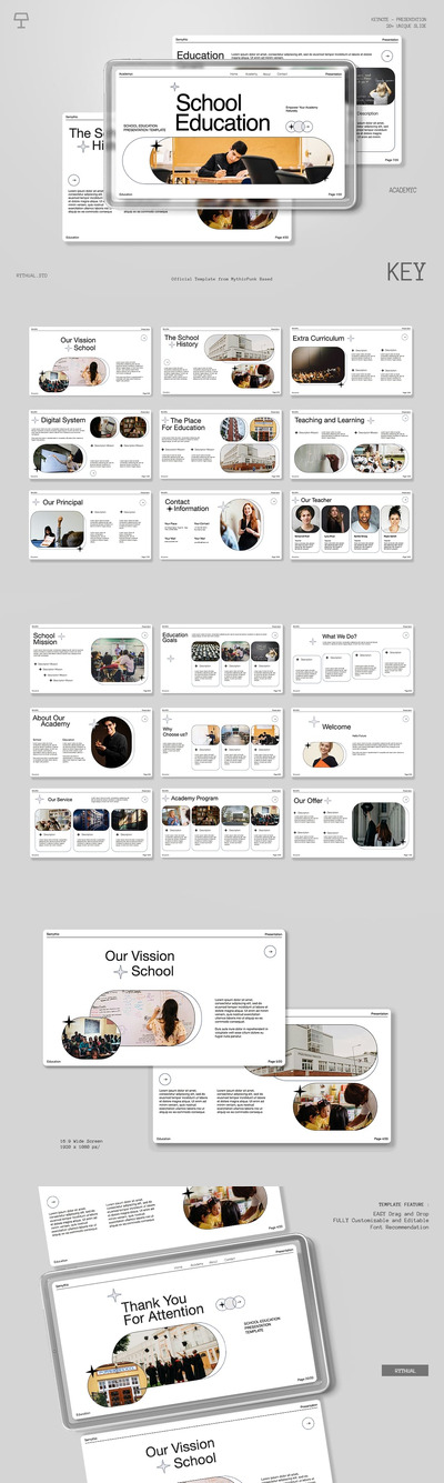 白色简约学校教育演示