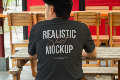 背面T恤模型