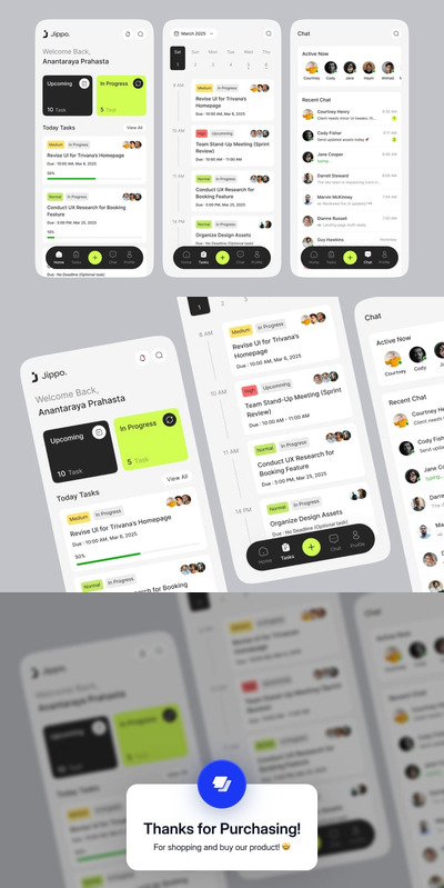 任务追踪器移动应用程序 UI 设计