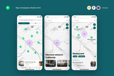 地图和导航移动 UI 套件