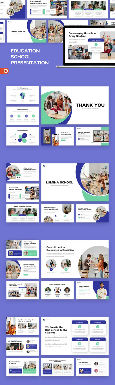 教育学校PowerPoint模板