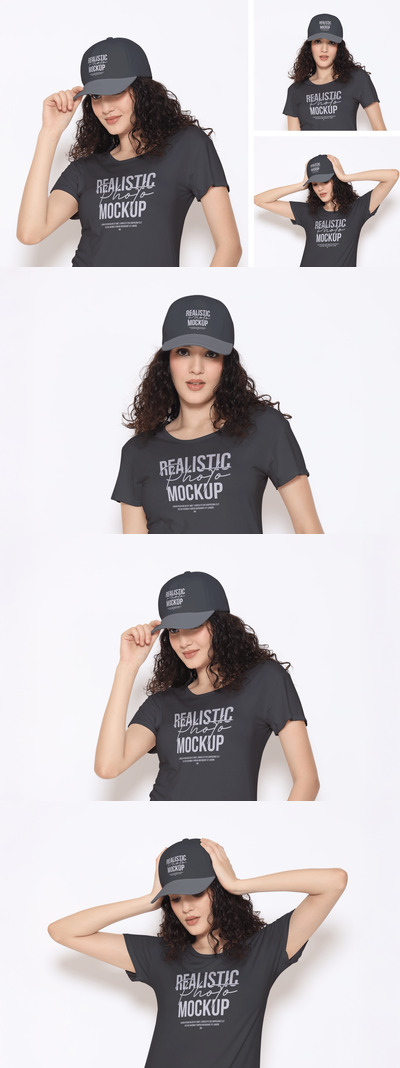 T恤和帽子模型