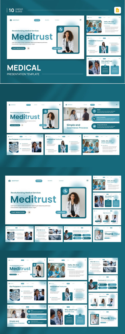 医疗服务 Google 幻灯片