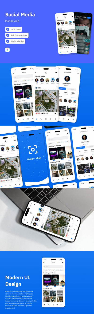 Stream Klick – 社交媒体移动应用