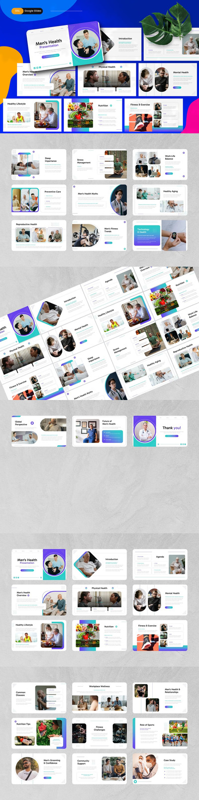 男性健康 Google 幻灯片