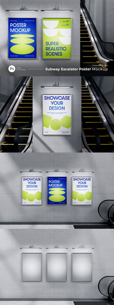 地铁海报模型