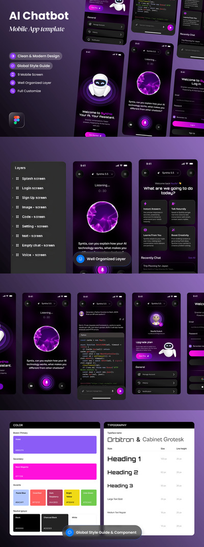 Synthia – 人工智能聊天机器人移动应用