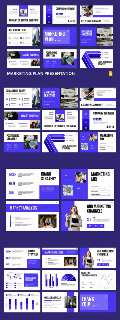 商业营销计划Google幻灯片