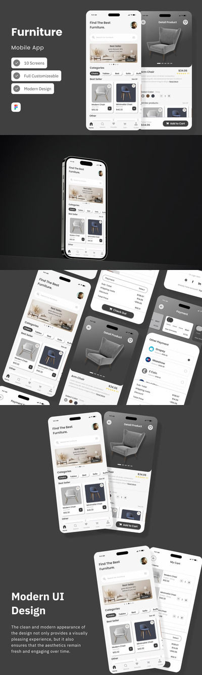 Furni Find – 家具移动应用程序