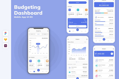 预算仪表盘移动应用程序 UI 套件