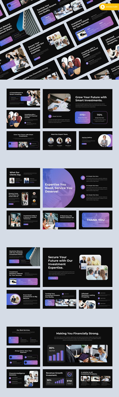 商业投资谷歌幻灯片模板