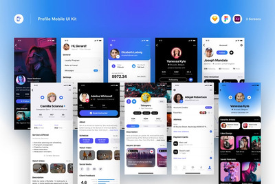 个人资料移动 UI 套件