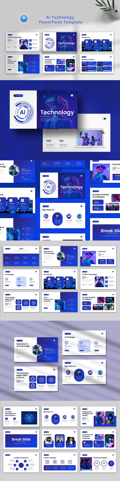 人工智能技术演示Keynote模板