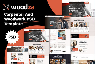 Woodza – 木匠和木工 PSD 模板