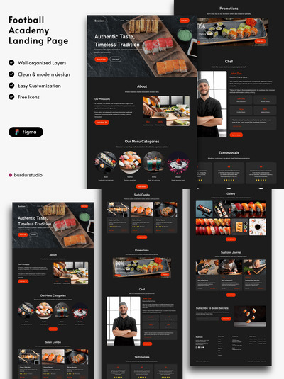 寿司 - 日本餐厅登陆页面