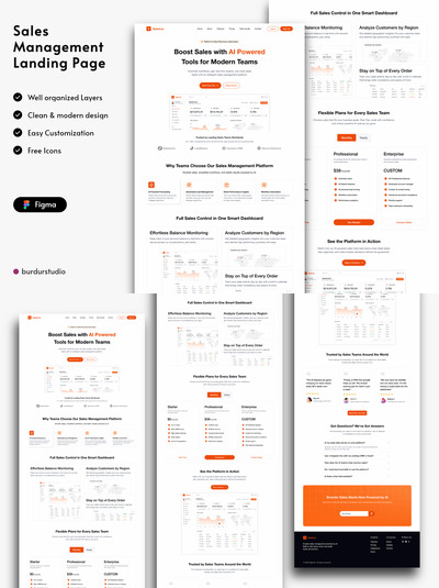 极简销售管理登陆页面模板