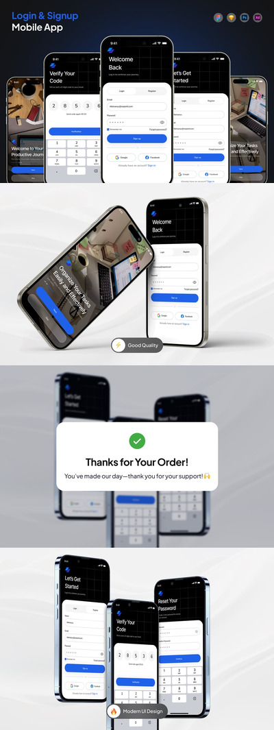 登录和注册移动应用程序