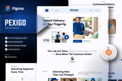 Pexigo – 送货服务 Figma 模板