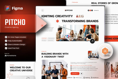 Pitcho – 创意机构 Figma 模板