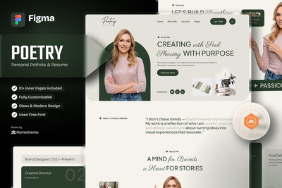 诗歌 – 个人作品集和简历 Figma