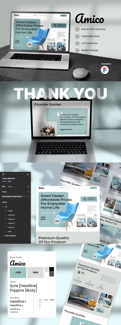 Amico – 家居设计室内登陆页面