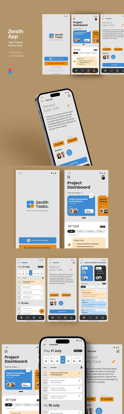 Zenith – 任务规划器移动应用程序模板