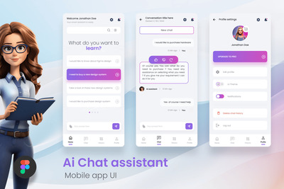人工智能聊天助手移动应用 UI 套件