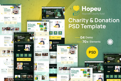 Hopeu – 慈善与捐赠 PSD 模板