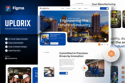 Uplorix – 工业制造 Figma 模板