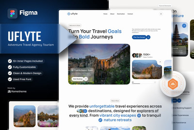 Uflyte – 探险旅行社旅游 Figma