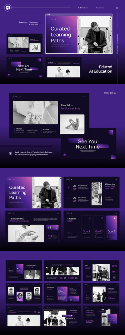 人工智能教育PowerPoint模板