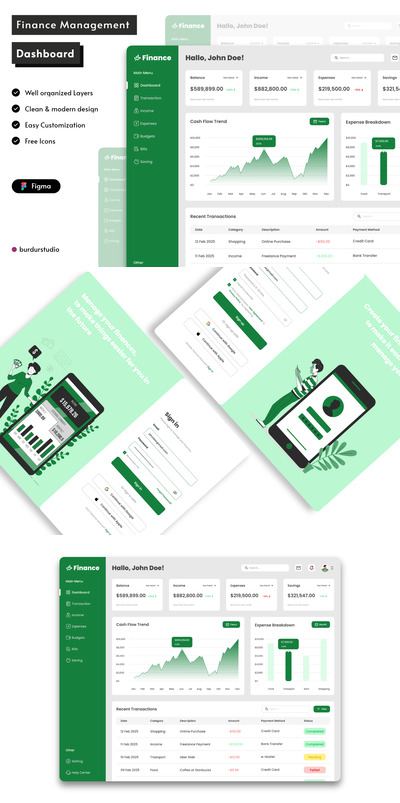 财务管理仪表盘