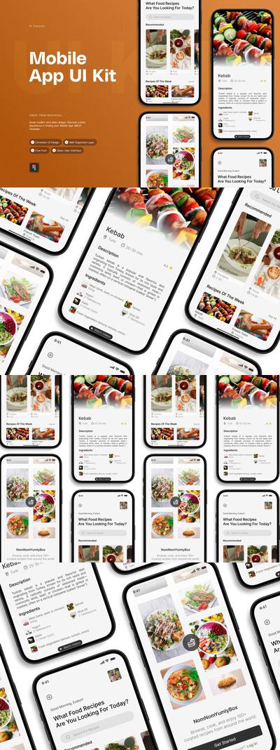 NomNom Box – 移动应用程序 UI 套件