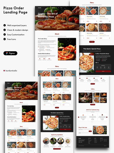 披萨订单 – 登陆页面模板