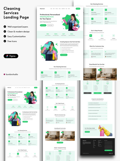 Clean & Fresh – 清洁服务登陆页面
