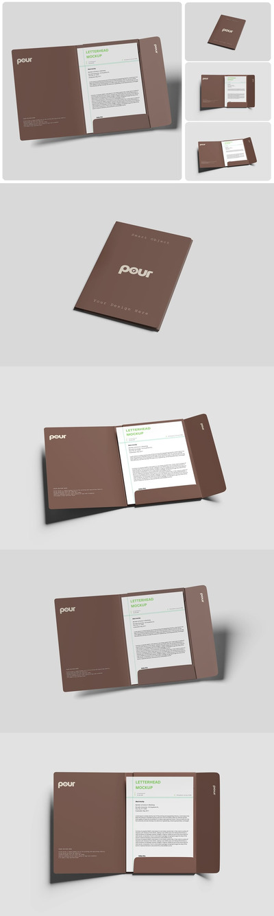 带信头样机的 A4 文件夹