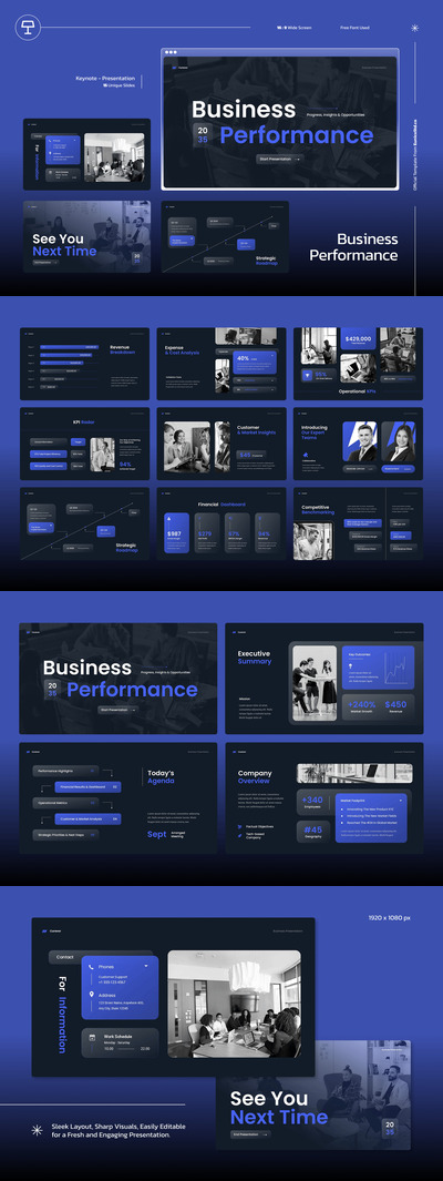 业务绩效 Keynote 模板