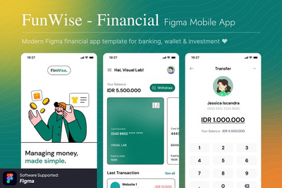 FinWise – 金融 Figma 移动应用模板