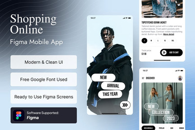 在线购物 Figma 移动应用程序模板
