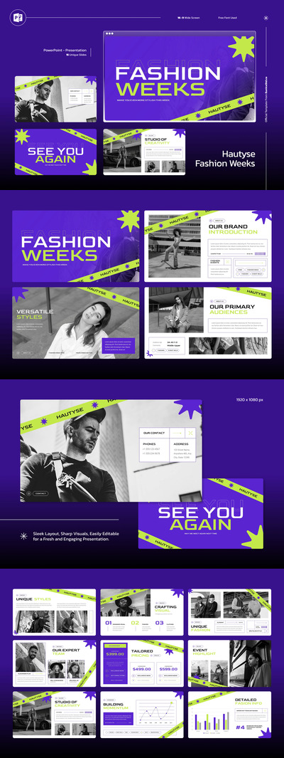 时装周PowerPoint模板